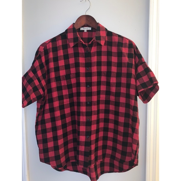 Madewell Flannel Courier Shirt buffalo check - Picture 7 of 8